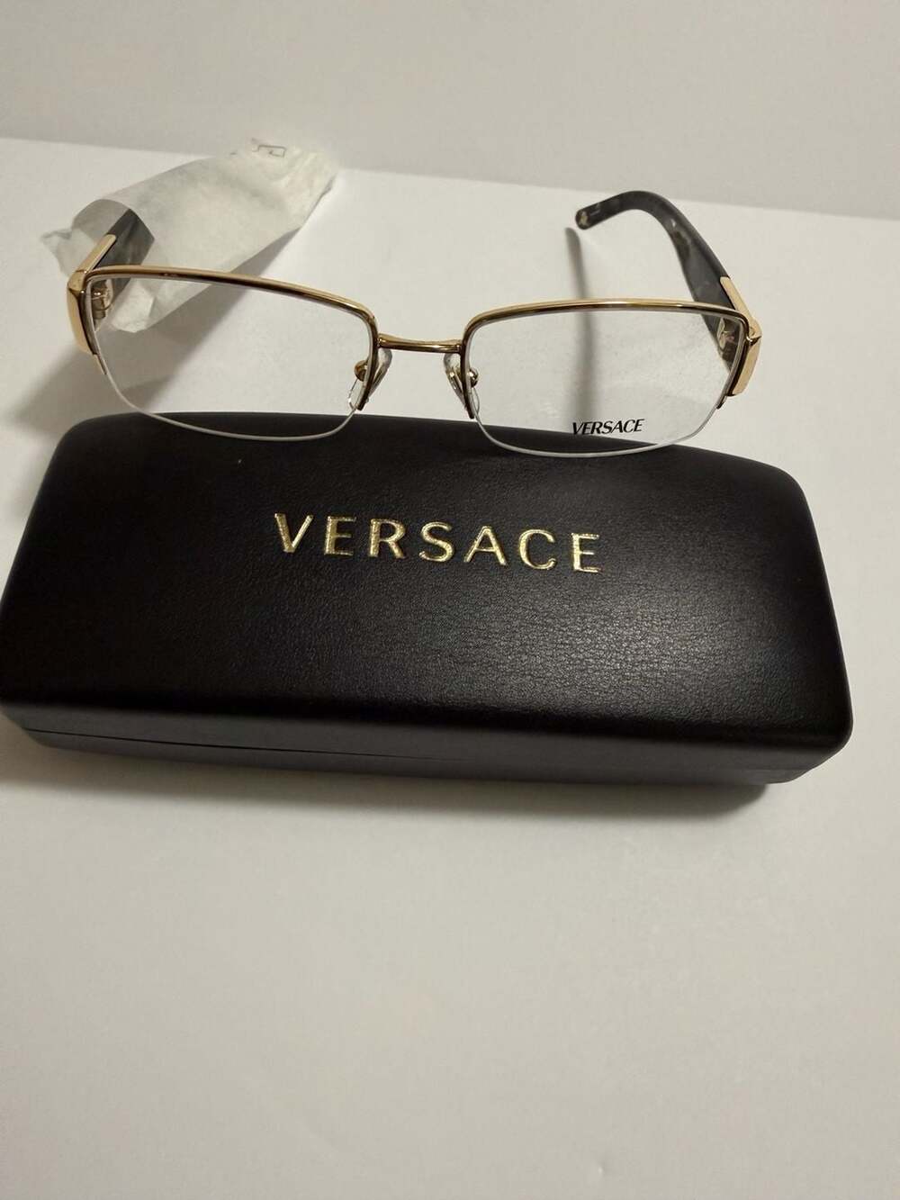 Versace 1175-B Size 53D17 Eyeglasses Frame Strass Tortoise Gold